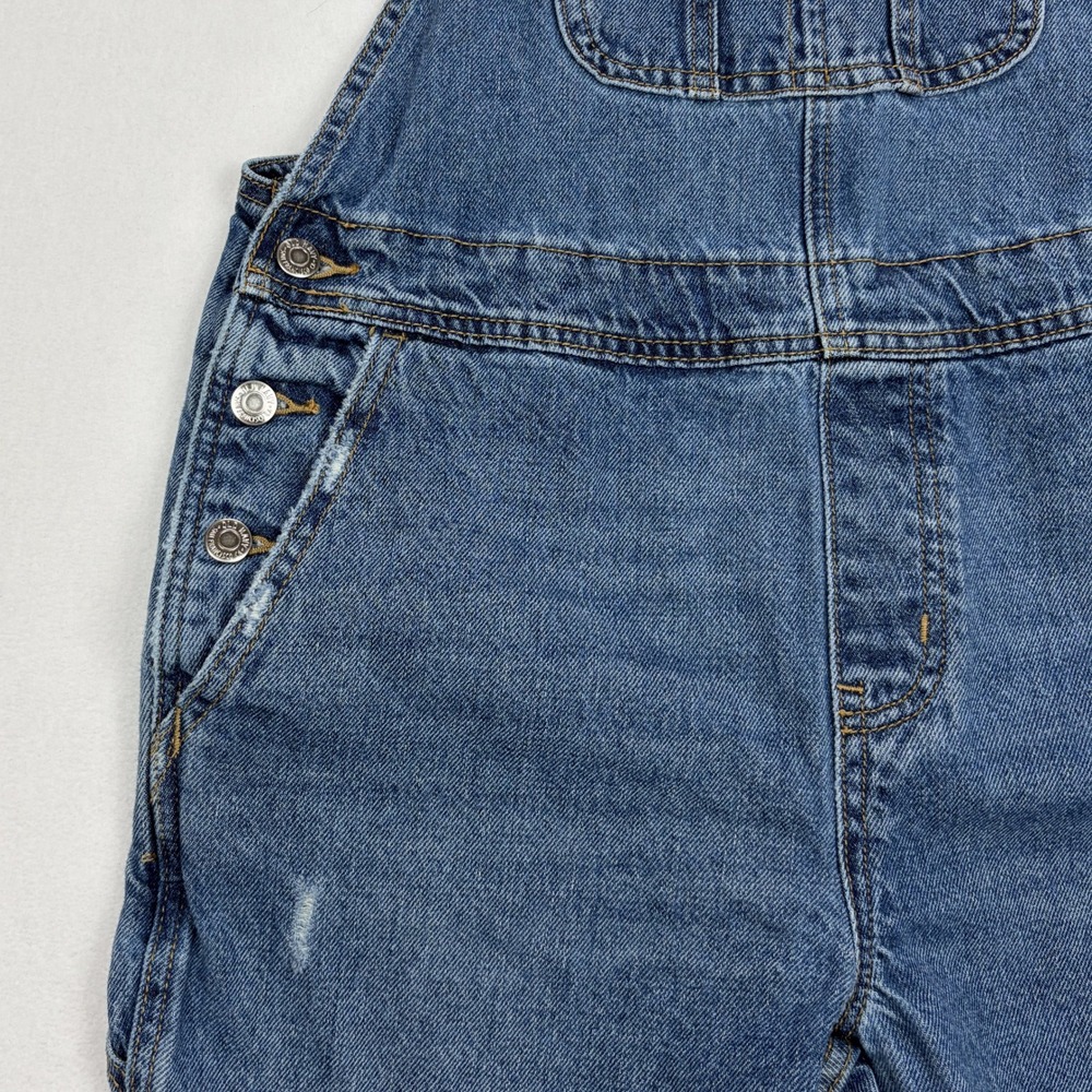 Old Navy Womens Blue Denim Carpenter Overalls Straight Leg Size 6 - Picture 3 of 9